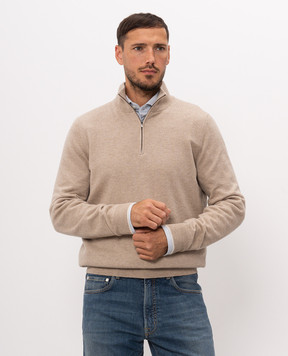 Peserico Beige wool and cashmere jumper R59531F129V470