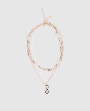 Twinset Gold double layer chain 261TA4430
