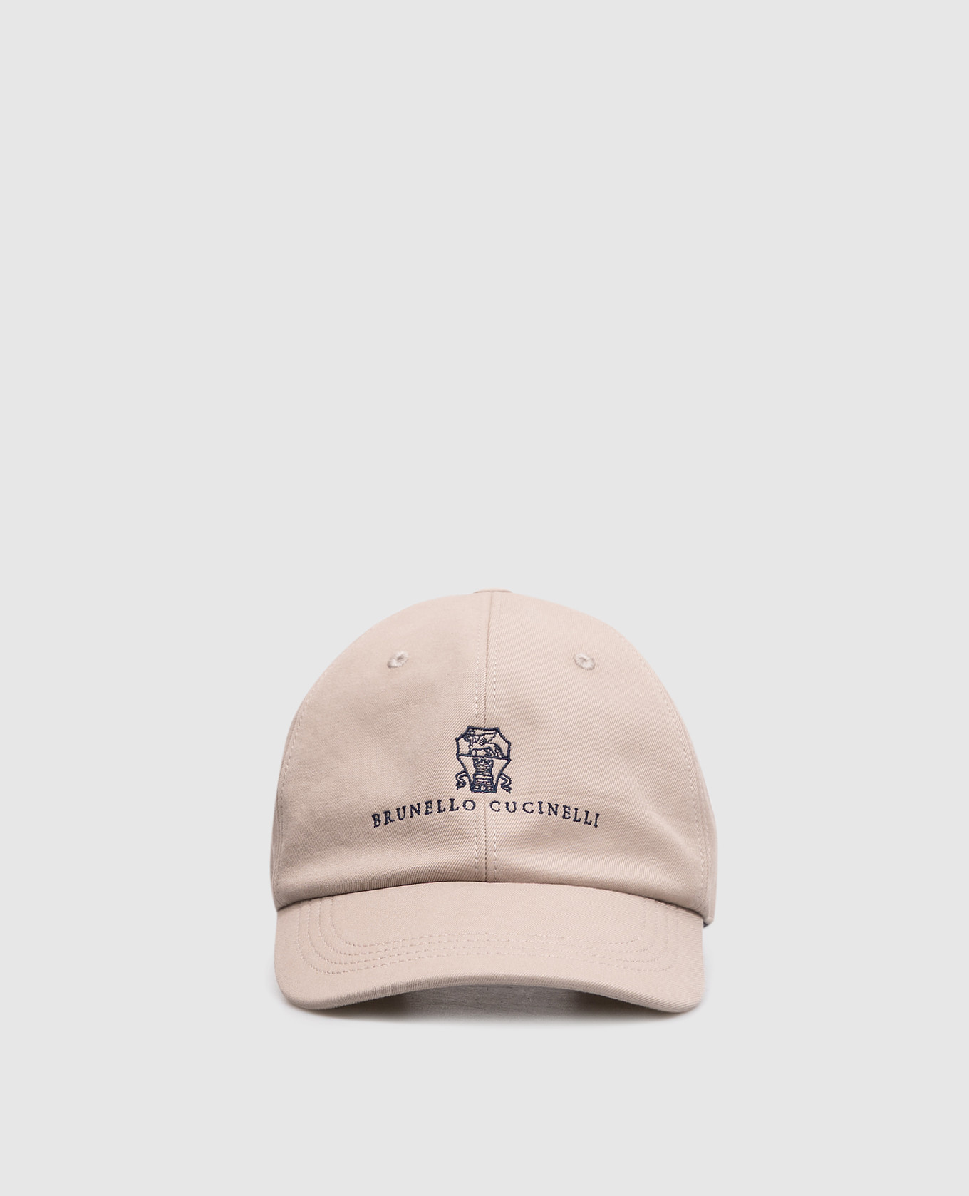 Gray cap with embroidery