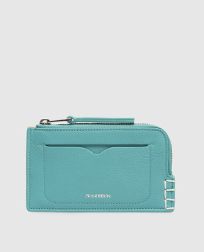 JW Anderson Green leather cardholder Loafer AC0437LA0224