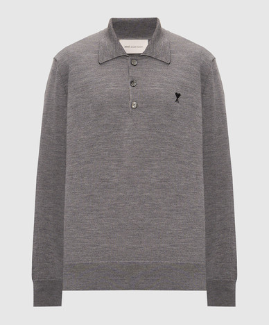 Polo grigia in lana