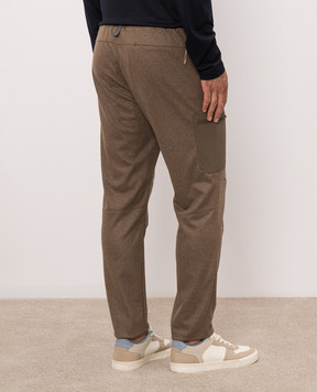 Sease Brown cashmere pants PT056TJ188