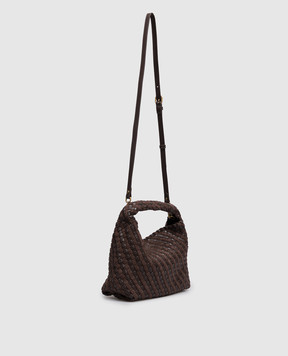 Gianni Chiarini Aurelie brown woven hobo bag BS12065COMMWPLINT