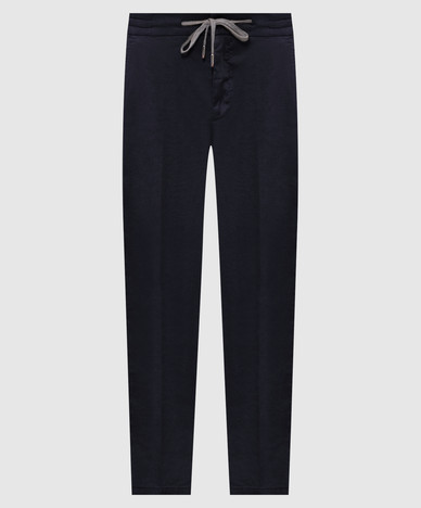 Blue linen pants