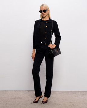 Saint Laurent Black jeans with logo patch 827965Y29WB