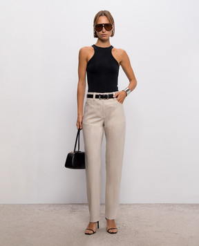 Khaite Beige Callum wool and cashmere trousers 3171604
