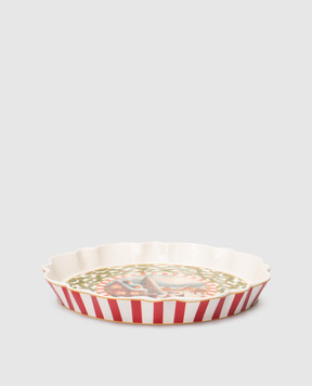 Palais Royal White porcelain serving dish with Christmas print 25405