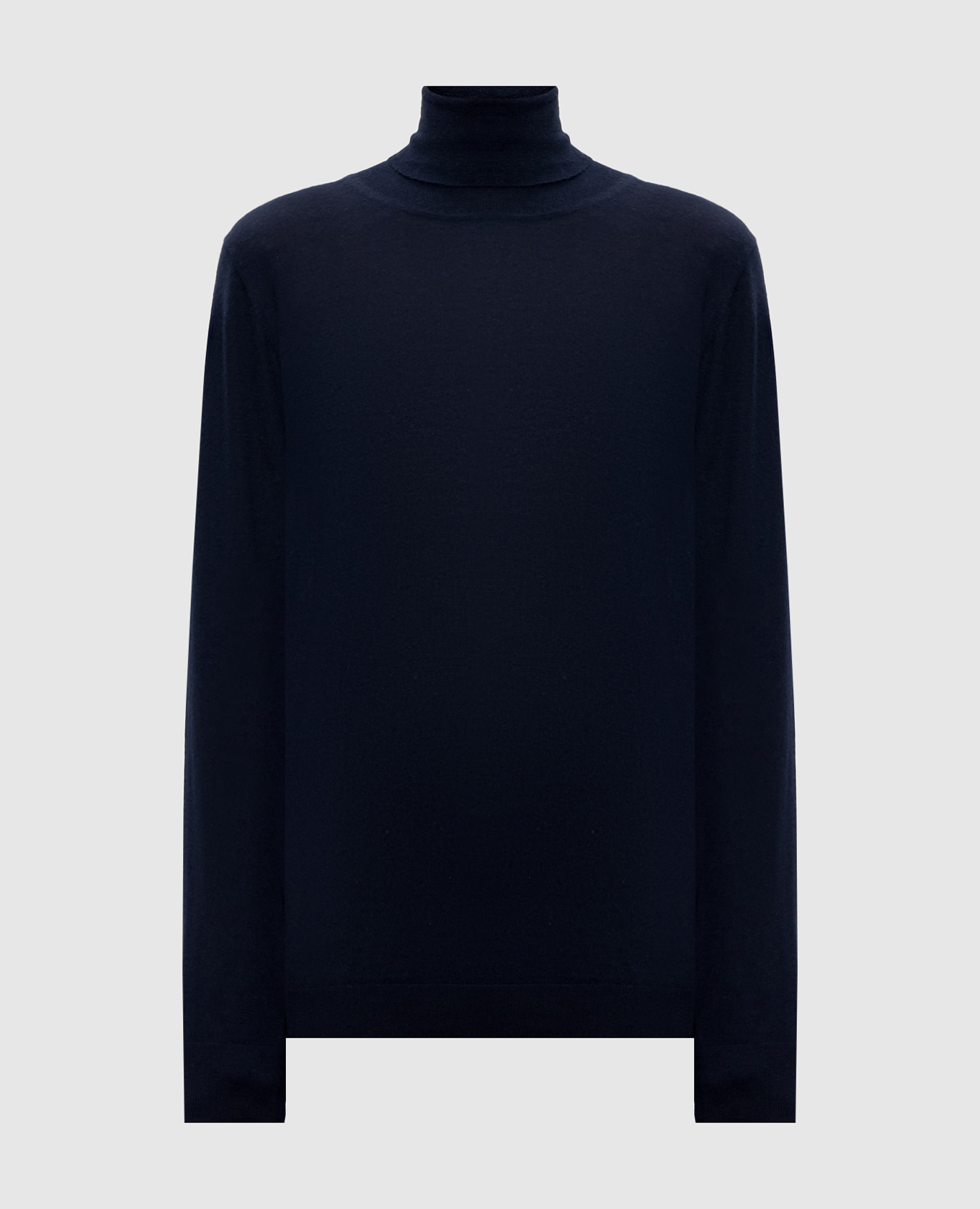 Blue cashmere turtleneck