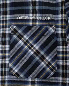 Off-White Children's blue patterned shirt 44BGE007F26F001