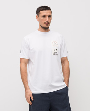 Iceberg White T-shirt with branded patches F0126318