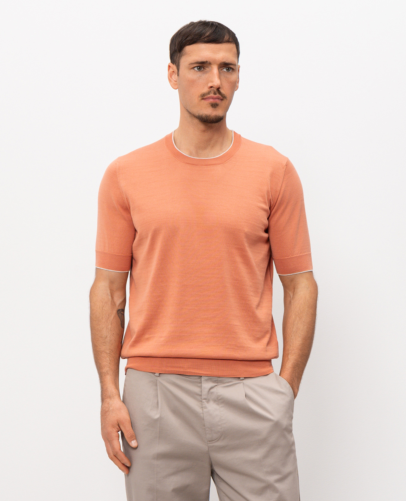 

Orange T-shirt Brunello Cucinelli