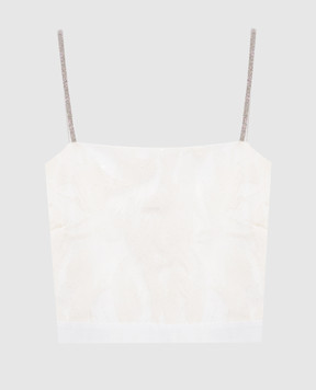 Peserico White top with embroidery A0813003701