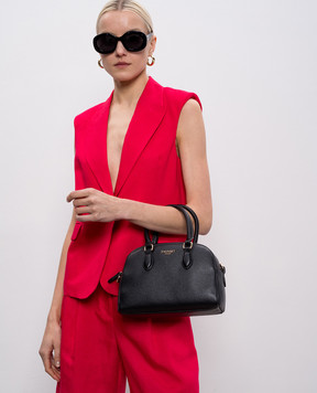 Twinset Black tote bag with textured logo 261TB7231