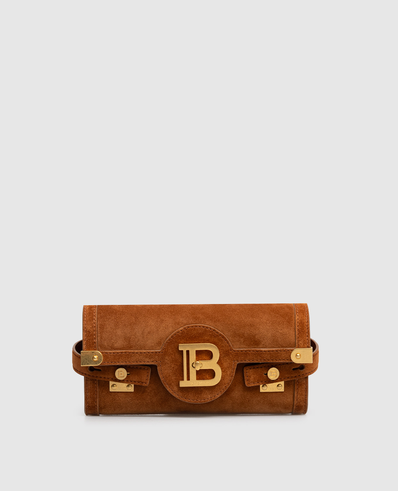 

Brown suede bag B-Buzz 23 Balmain