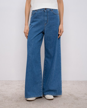 Max Mara Weekend WKDVEGA blue jeans with logo patch WKDVEGA