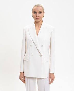 Max Mara MSTGREMBO white double-breasted wool jacket MSTGREMBO