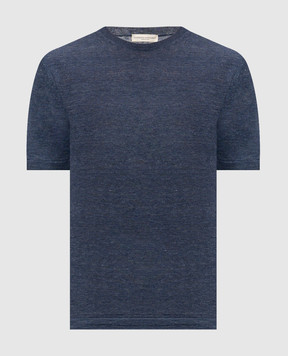 Cashmere&Whiskey Blue linen and silk T-shirt M54268085