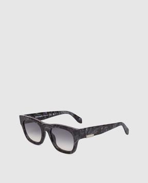 Palm Angels Black Clifton sunglasses with textured logo PA1037110653