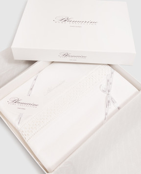 Blumarine Home White tablecloth Porcellana with embroidery W0000250027