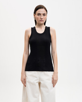 Loulou de Saison Black LIMBA T-shirt with embroidered emblem LIMBALDS