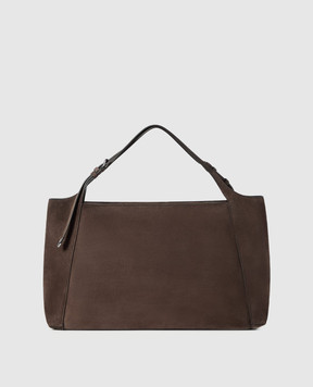 Brunello Cucinelli Brown suede tote bag Sartorial MBDLB2843
