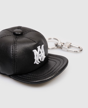 AMIRI Black leather HAT key chain AMHAOT1014w