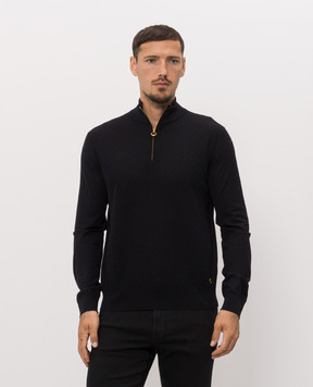 Stefano Ricci Black cashmere jumper with pattern W505046L01W26306
