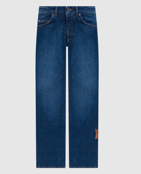 Off-White Blue jeans with logo patch 2YA059F25DEN001