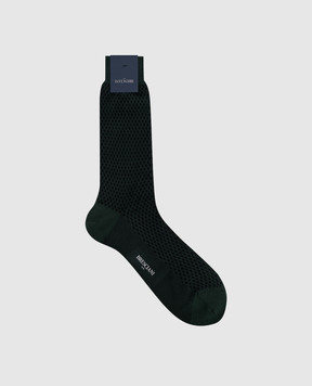 Bresciani Green socks with a geometric pattern MC034JQ1521XX