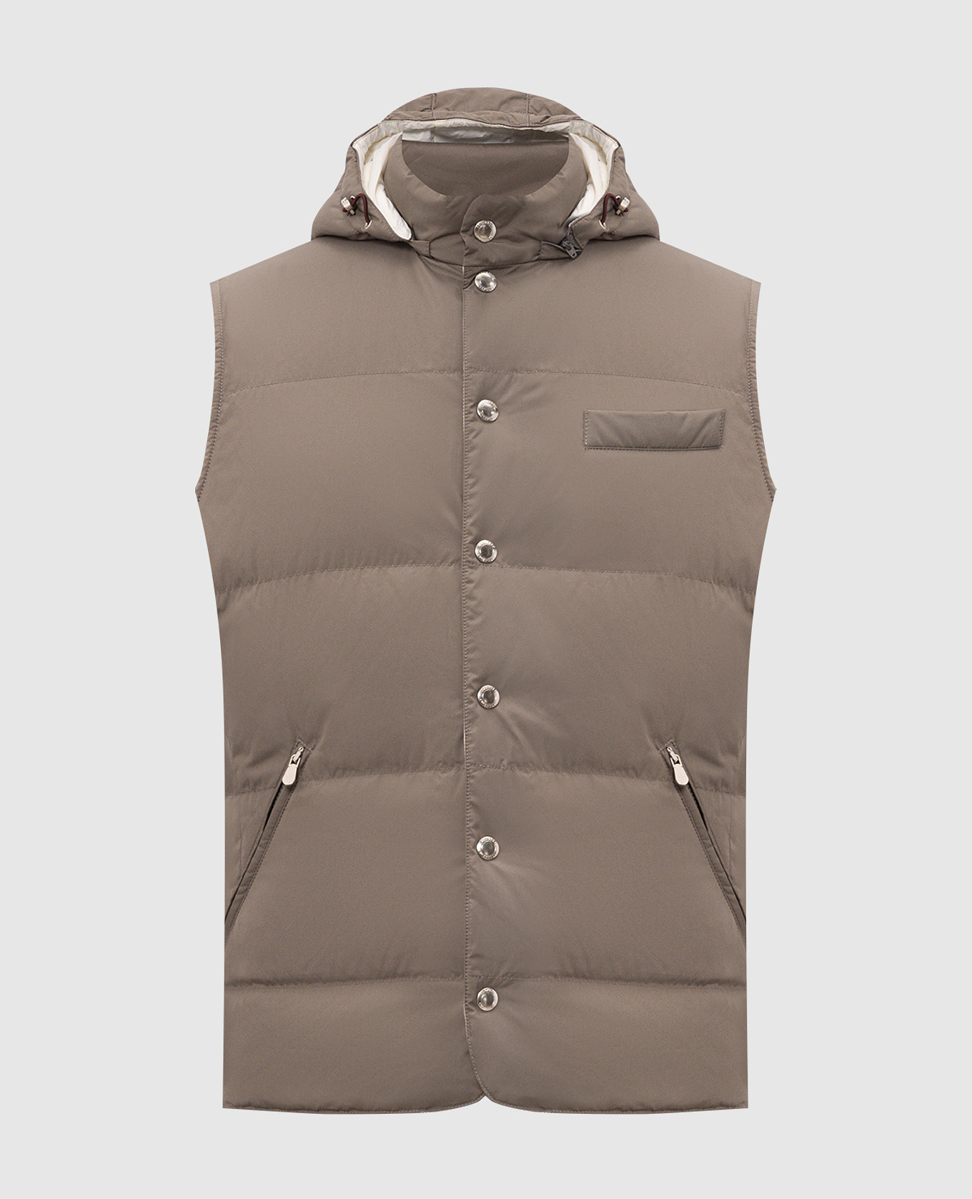 Gray down vest