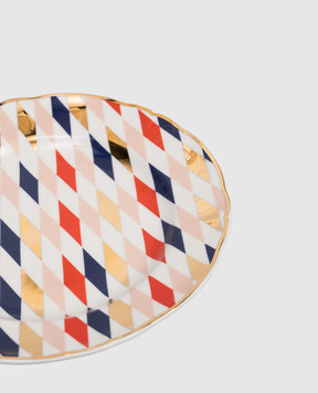 Bitossi Home Geometric print porcelain dessert plate ABR00022
