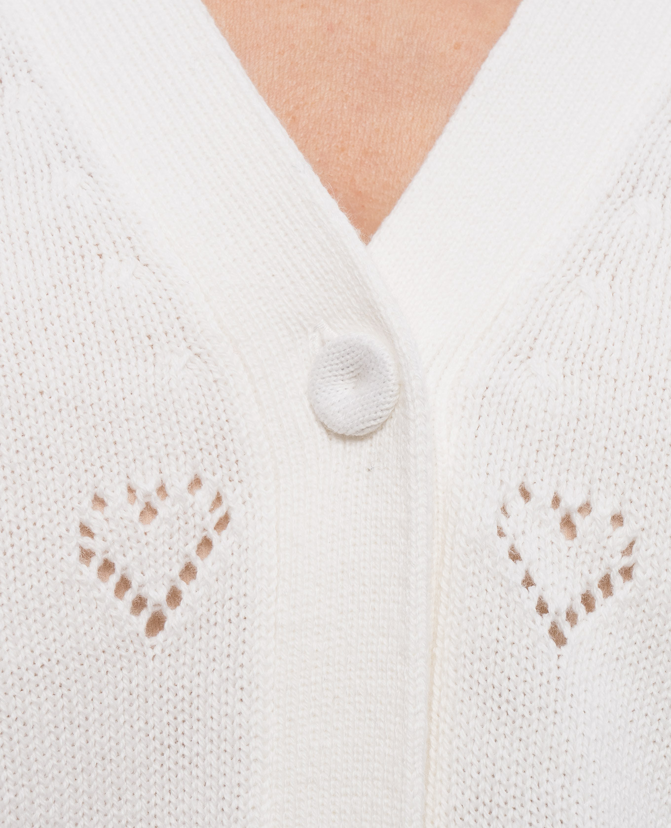 White cashmere cardigan Twinset 5