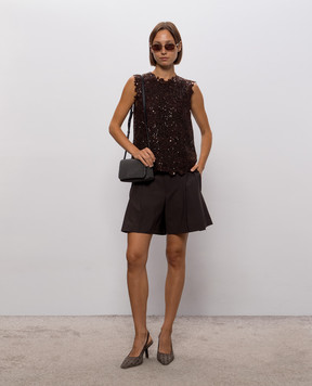 Brunello Cucinelli Brown shorts with wool M0W07P8953
