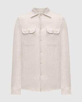 Doriani Cashmere Beige linen shirt DOSLIDR4226950210
