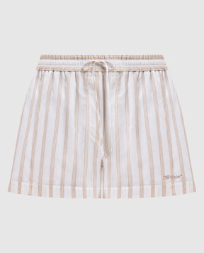 Off-White White striped shorts 2CB05JS26FAB001