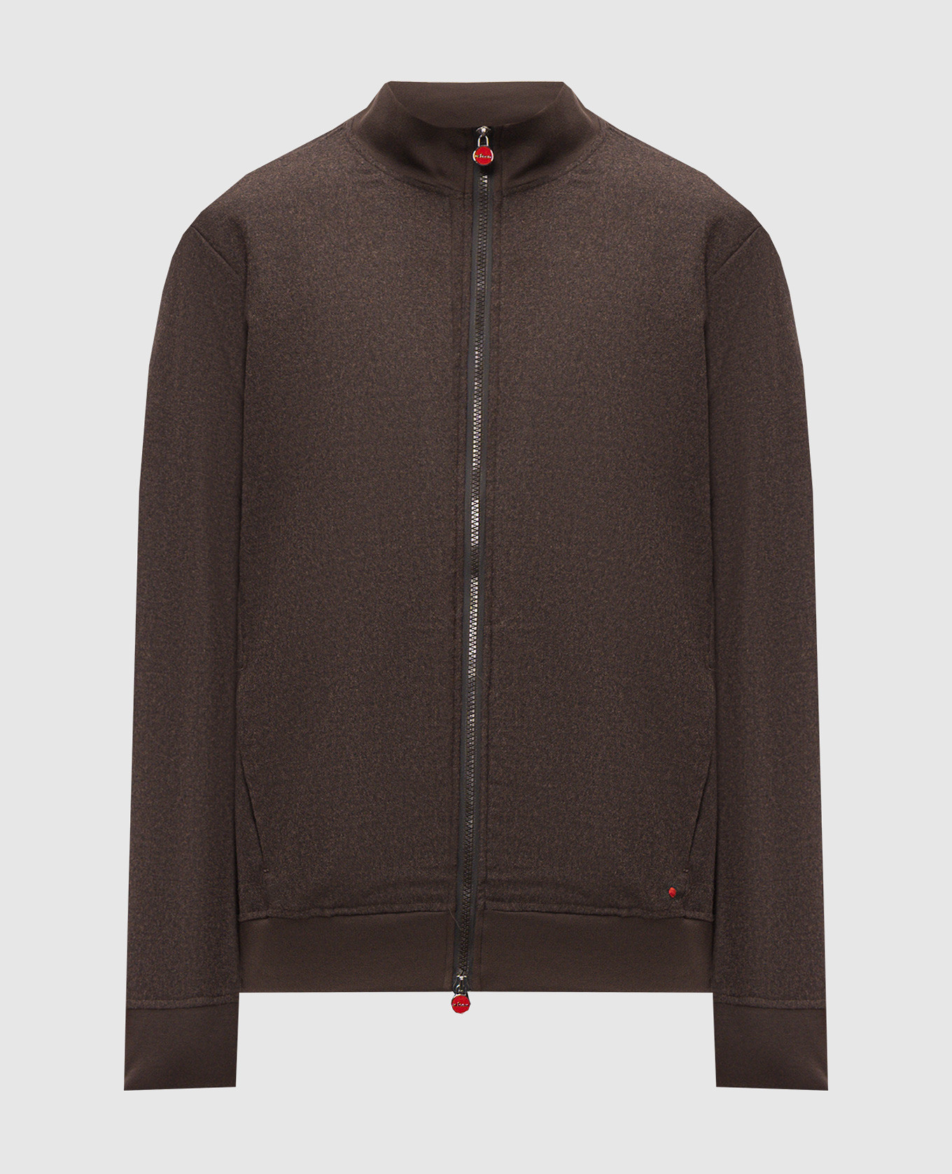 Brown wool sports jacket Kiton