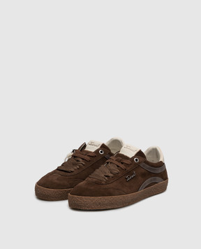Twinset Brown suede sneakers 262TGT020
