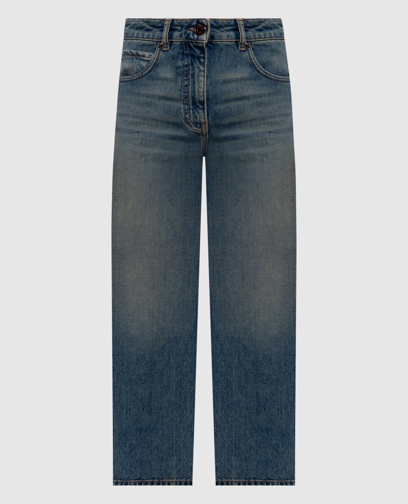 

Blue jeans with logo patch Peserico