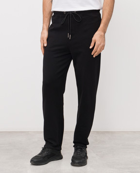 Iceberg Black joggers with logo patch B030630A