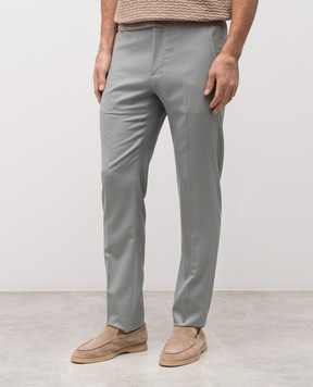 Stefano Ricci Green wool and silk pants M1T6100212WK002U