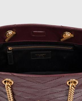 Saint Laurent NIKI burgundy leather tote bag 8726800EN07