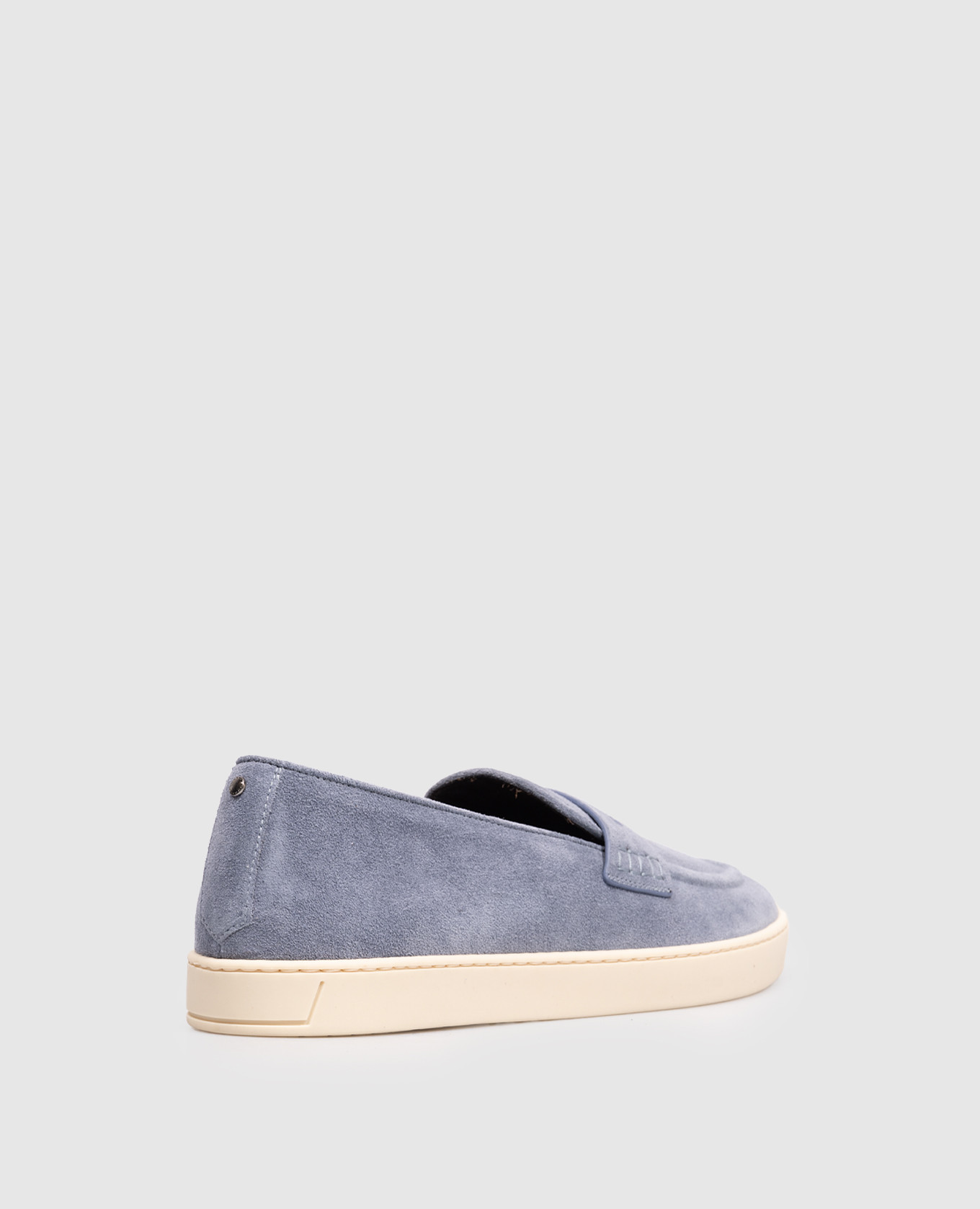 

Blue suede loafers Canali, Light blue