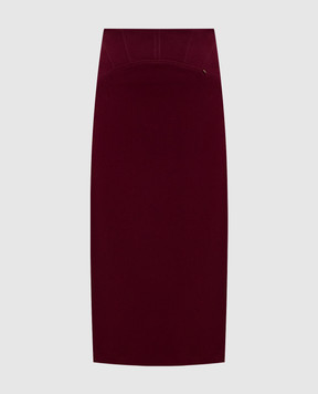 Nissa Burgundy pencil skirt F1366