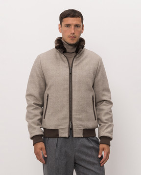 MooRER BELLATI beige wool down jacket BELLATILP