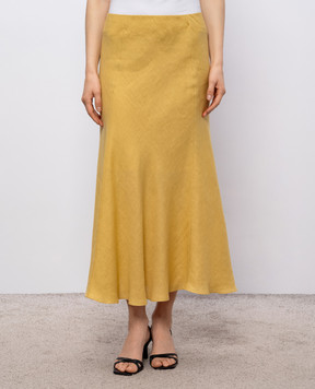 Brunello Cucinelli Yellow linen skirt MP698G4051