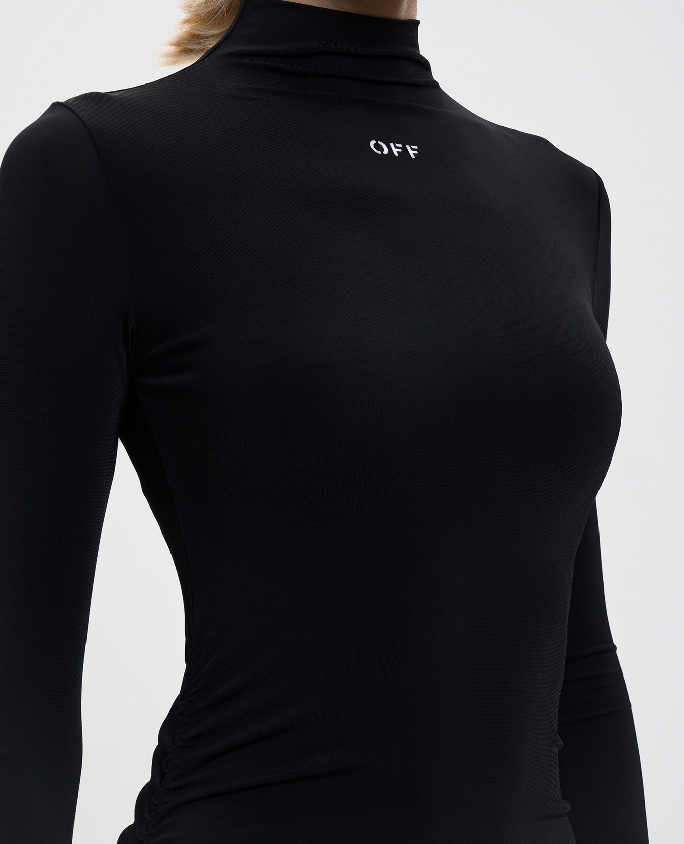 Black midi dress with logo Off-White 4