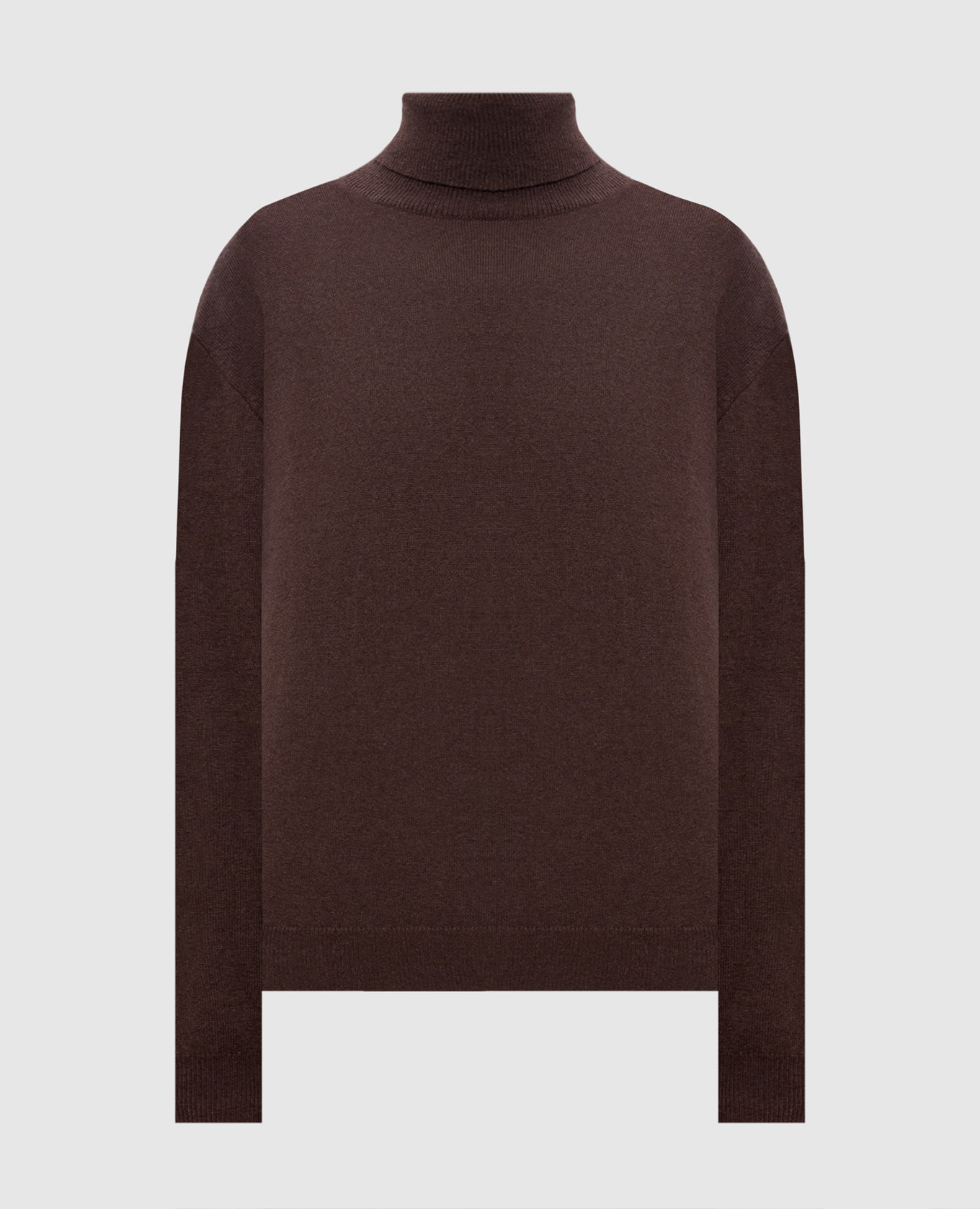 Brown cashmere turtleneck