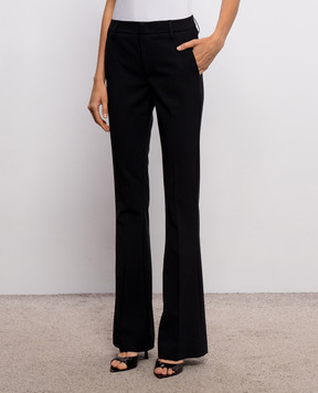 Dondup Black flared pants with wool DP531TTS0011DXXX