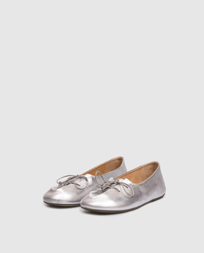 Marsell Girella silver leather ballet flats MW7072P032