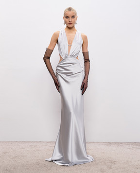 Mach&Mach Gray maxi dress CD509SE21
